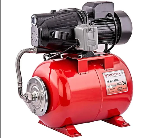 VOEVODA AS JET100L Насосна станція Н=45М, Q=3кбМ, P=1100 Вт, 1"x1" (корпус - чавун) (1 шт/ящ) VV0040 фото