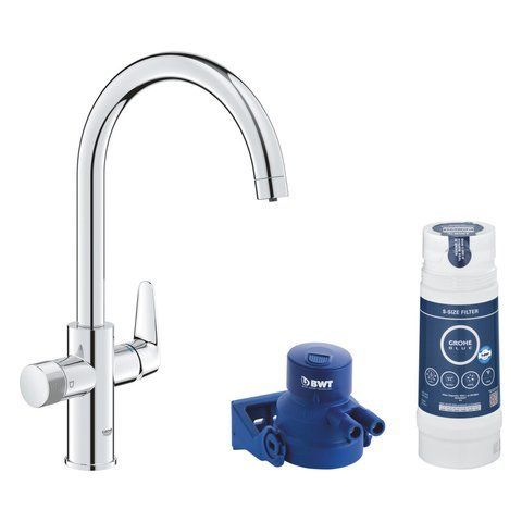 Змішувач для кухні Grohe Blue Pure StartCurve 30592000 з фільтром Blue S-Size 40404001 та головкою 64508001 (30594040) CV035615 фото