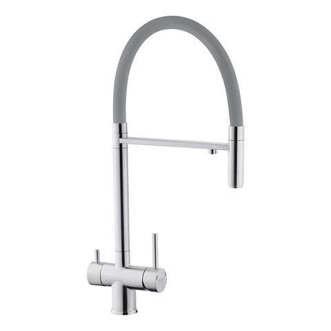 Змішувач для кухні з підключенням до фільтра Kroner KRP Edelstahl Klassisch - ESG03815GRA CV027934 фото