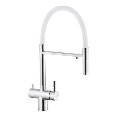 Змішувач для кухні з підключенням до фільтра Kroner KRP Edelstahl Klassisch - ESG03815WHI CV027935 фото