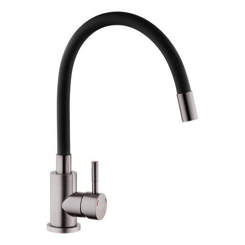 Змішувач для кухні Kroner KRP Edelstahl Klassisch - PVD035BLK CV032635 фото